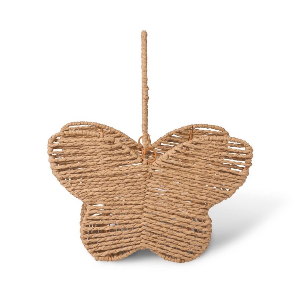 New Target Bullseye Playground Butterfly Shaped Novelty Woven Basket with Handle